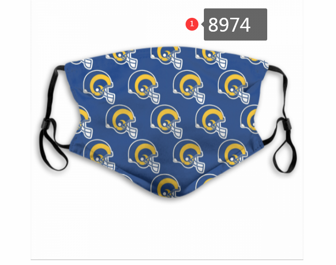 2020 NFL Los Angeles Rams #8 Dust mask with filter->nfl dust mask->Sports Accessory